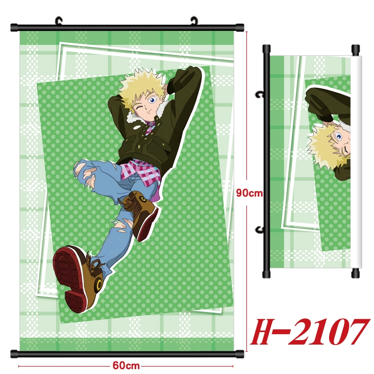 Mob Psycho 100 Anime Black Plastic Rod Canvas Painting Wall Scroll 60X90CM  H-2107A