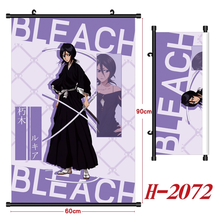 Bleach Anime Black Plastic Rod Canvas Painting Wall Scroll 60X90CM H-2072A