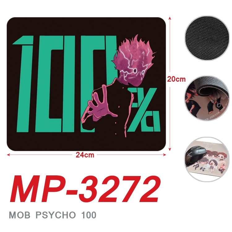 Mob Psycho 100 Anime Full Color Printing Mouse Pad Unlocked 20X24cm price for 5 pcs MP-3272