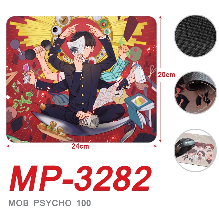 Mob Psycho 100 Anime Full Color Printing Mouse Pad Unlocked 20X24cm price for 5 pcs MP-3282