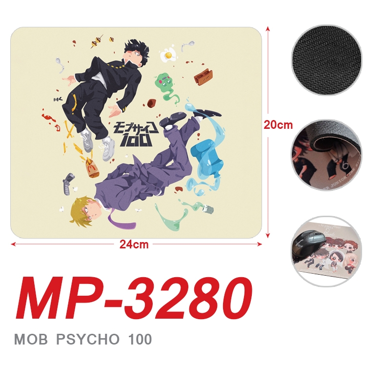 Mob Psycho 100 Anime Full Color Printing Mouse Pad Unlocked 20X24cm price for 5 pcs MP-3280