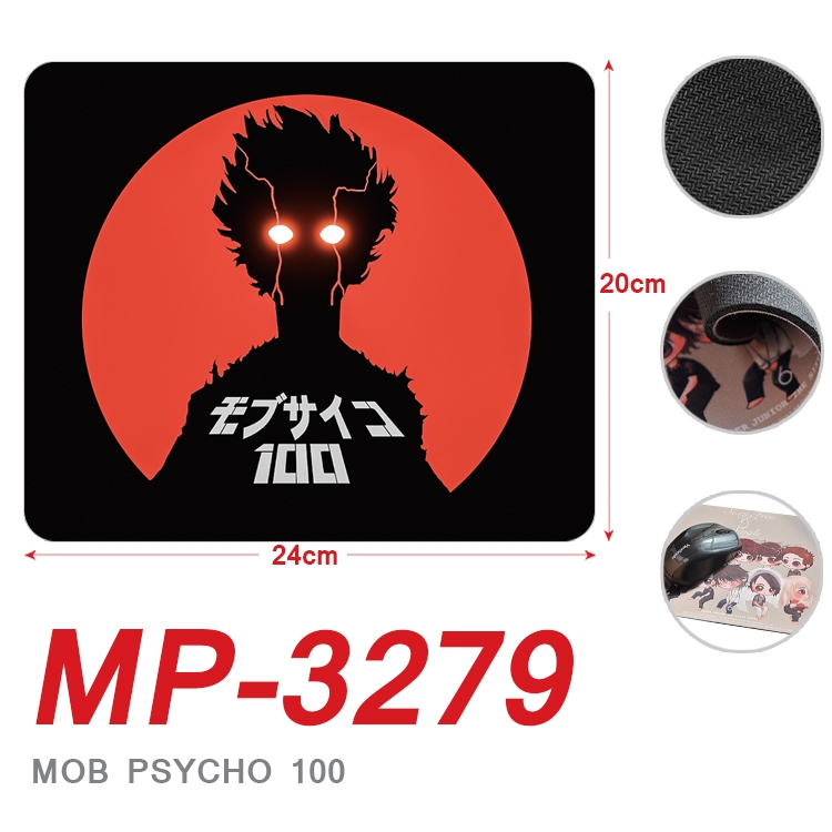 Mob Psycho 100 Anime Full Color Printing Mouse Pad Unlocked 20X24cm price for 5 pcs MP-3279