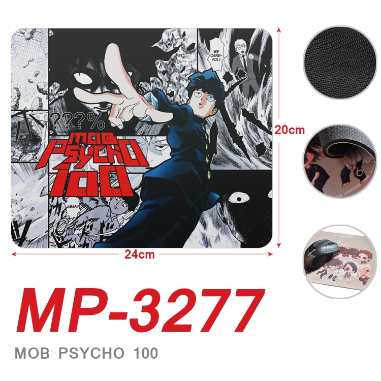 Mob Psycho 100 Anime Full Color Printing Mouse Pad Unlocked 20X24cm price for 5 pcs