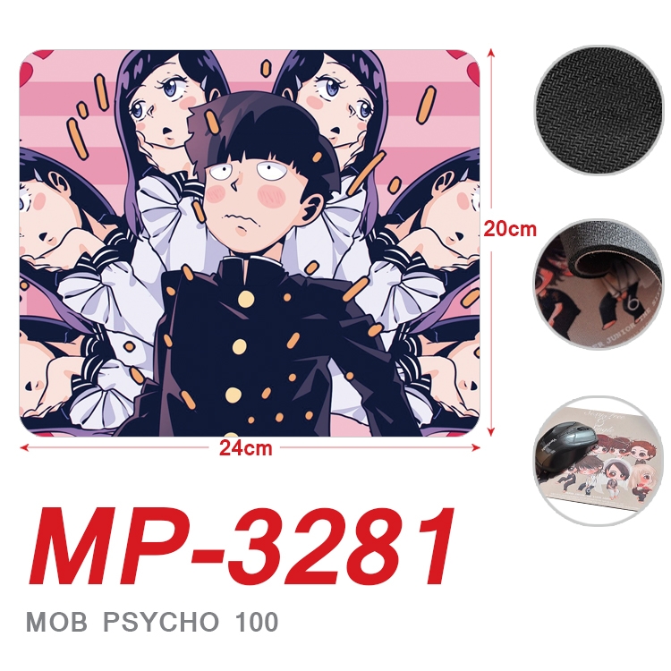 Mob Psycho 100 Anime Full Color Printing Mouse Pad Unlocked 20X24cm price for 5 pcs MP-3281
