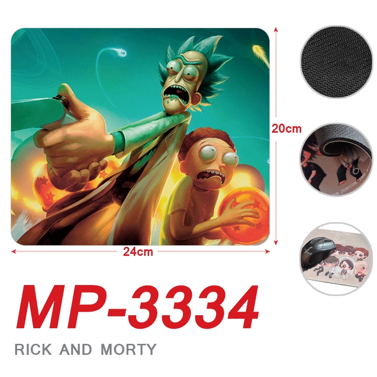 Rick and Morty Anime Full Color Printing Mouse Pad Unlocked 20X24cm price for 5 pcs  MP-3334