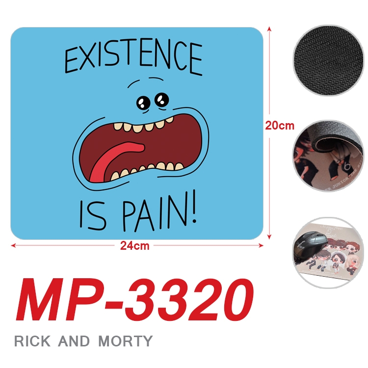 Rick and Morty Anime Full Color Printing Mouse Pad Unlocked 20X24cm price for 5 pcs MP-3320
