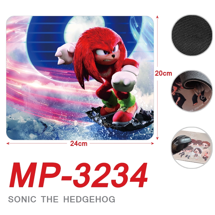 Sonic The Hedgehog Anime Full Color Printing Mouse Pad Unlocked 20X24cm price for 5 pcs MP-3234
