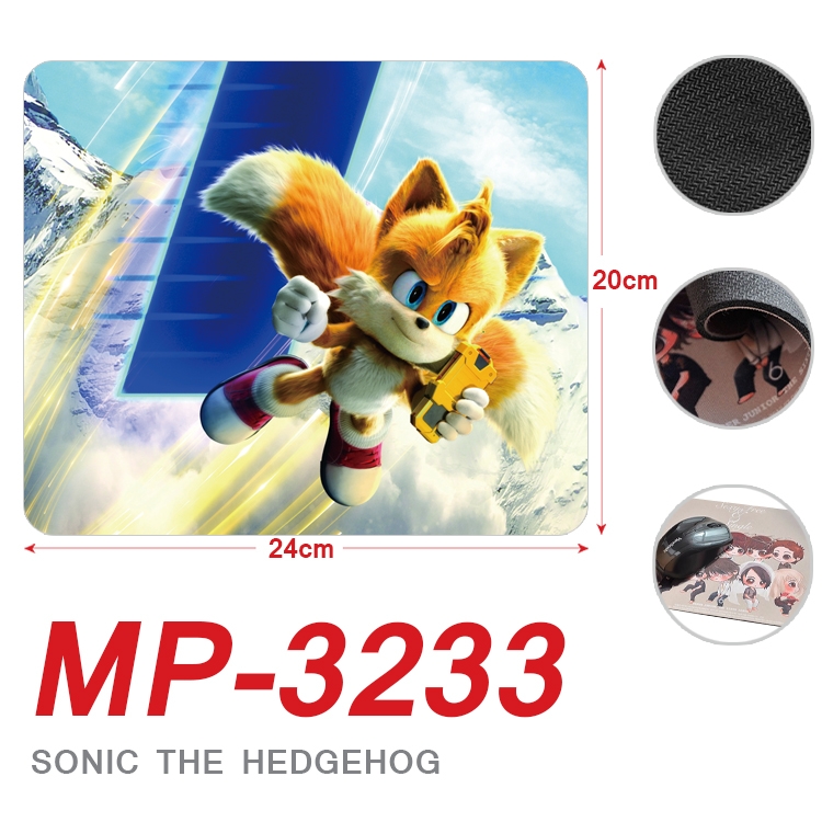 Sonic The Hedgehog Anime Full Color Printing Mouse Pad Unlocked 20X24cm price for 5 pcs MP-3233