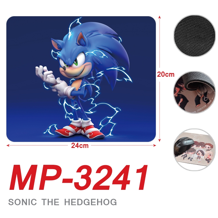 Sonic The Hedgehog Anime Full Color Printing Mouse Pad Unlocked 20X24cm price for 5 pcs MP-3241