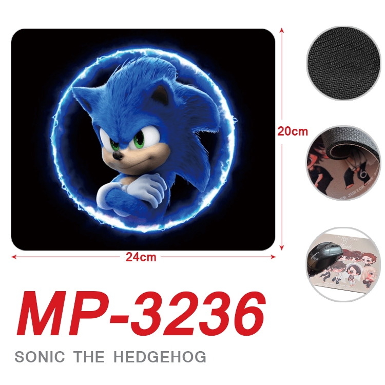 Sonic The Hedgehog Anime Full Color Printing Mouse Pad Unlocked 20X24cm price for 5 pcs  MP-3236