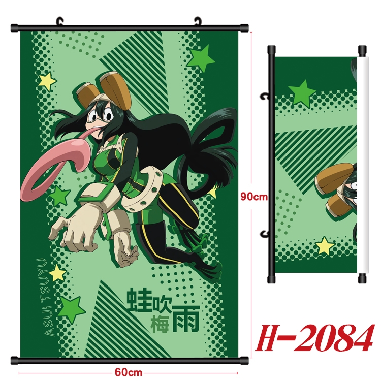 My Hero Academia Anime Black Plastic Rod Canvas Painting Wall Scroll 60X90CM H-2084A