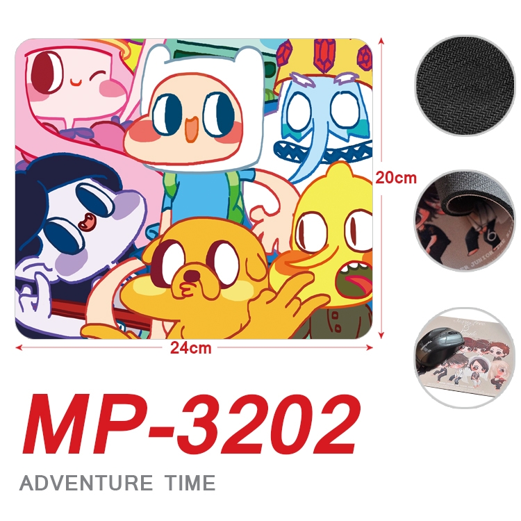 Adventure Time Anime Full Color Printing Mouse Pad Unlocked 20X24cm price for 5 pcs  MP-3202