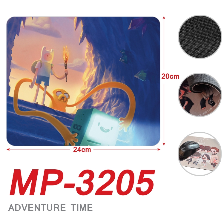 Adventure Time Anime Full Color Printing Mouse Pad Unlocked 20X24cm price for 5 pcs  MP-3205
