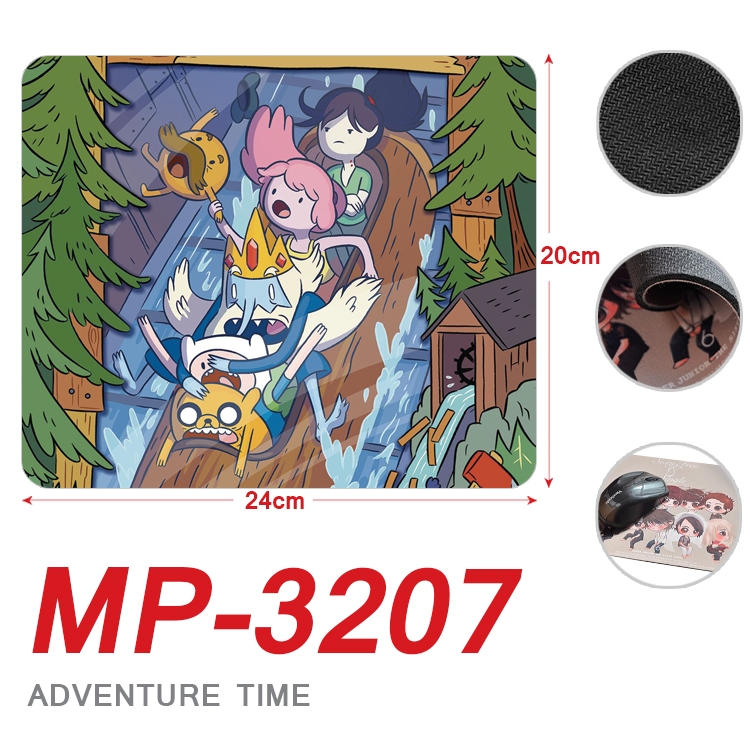 Adventure Time Anime Full Color Printing Mouse Pad Unlocked 20X24cm price for 5 pcs  MP-3207