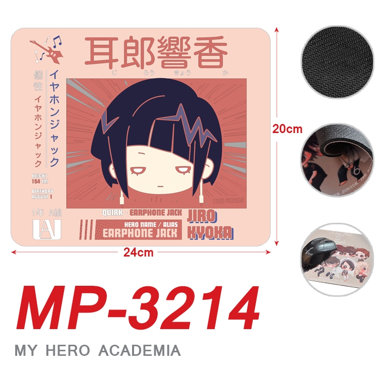 My Hero Academia Anime Full Color Printing Mouse Pad Unlocked 20X24cm price for 5 pcs MP-3214