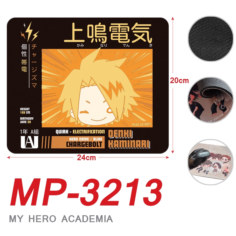 My Hero Academia Anime Full Color Printing Mouse Pad Unlocked 20X24cm price for 5 pcs MP-3213
