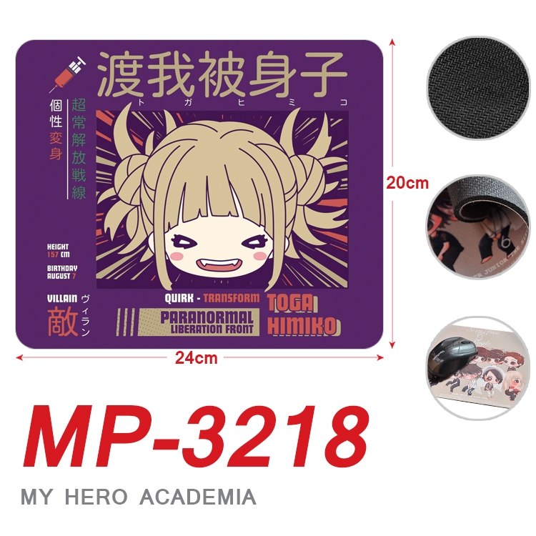 My Hero Academia Anime Full Color Printing Mouse Pad Unlocked 20X24cm price for 5 pcs MP-3218