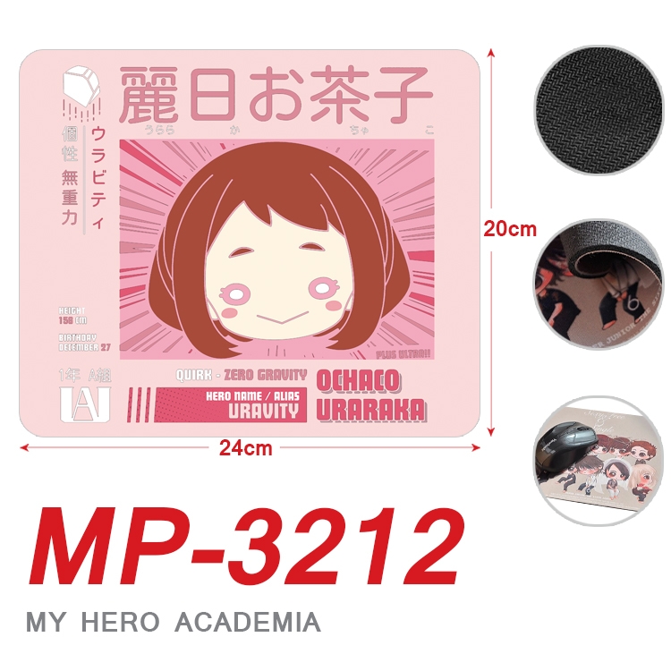 My Hero Academia Anime Full Color Printing Mouse Pad Unlocked 20X24cm price for 5 pcs MP-3212