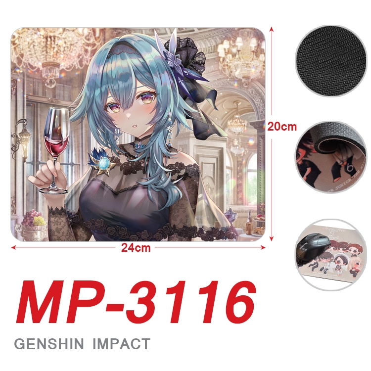 Genshin Impact Anime Full Color Printing Mouse Pad Unlocked 20X24cm price for 5 pcs MP-3116