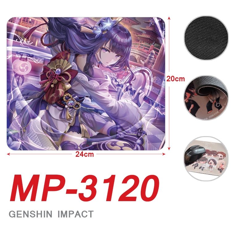 Genshin Impact Anime Full Color Printing Mouse Pad Unlocked 20X24cm price for 5 pcs MP-3120
