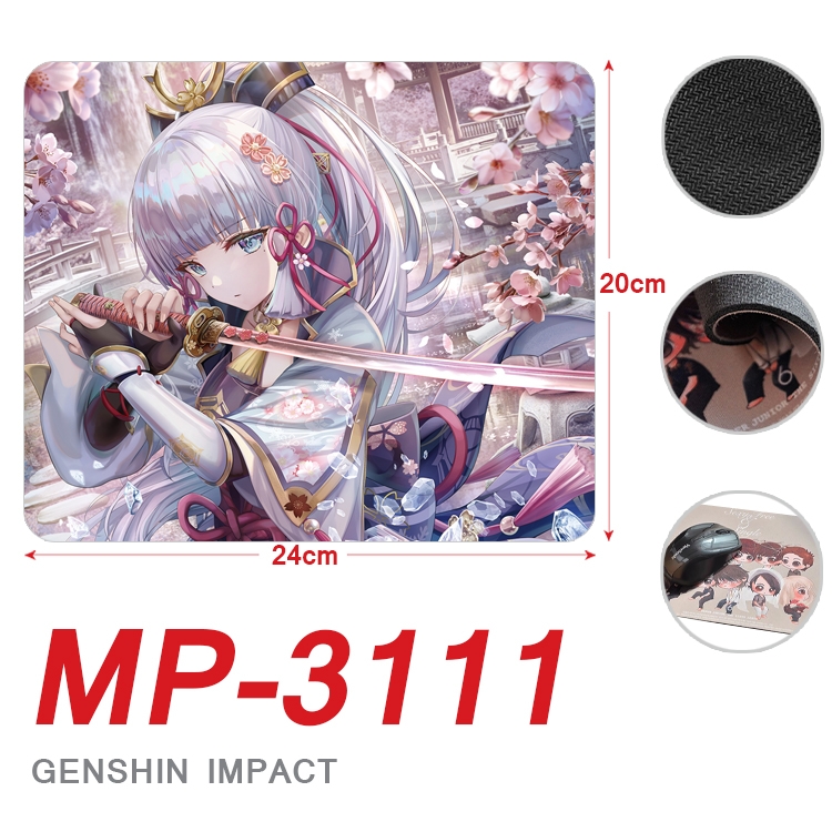 Genshin Impact Anime Full Color Printing Mouse Pad Unlocked 20X24cm price for 5 pcs MP-3111