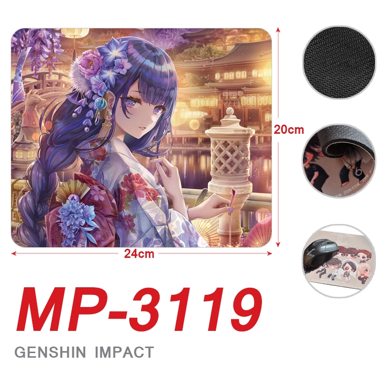 Genshin Impact Anime Full Color Printing Mouse Pad Unlocked 20X24cm price for 5 pcs MP-3119