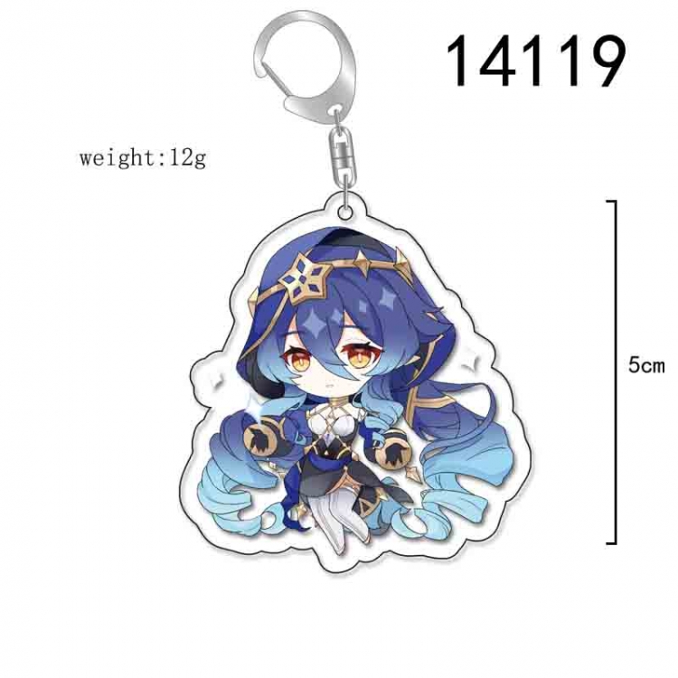 Genshin Impact Anime Acrylic Keychain Charm price for 5 pcs 14119