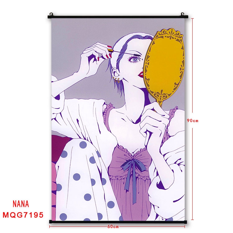 NANA Anime black Plastic rod Cloth painting Wall Scroll 60X90CM  MQG-7195