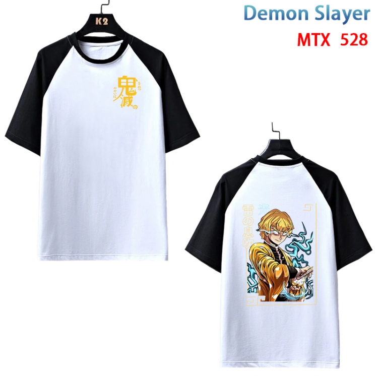 Demon Slayer Kimets Anime peripheral round neck short sleeve cotton T-shirt from XS to 3XL MTX-528