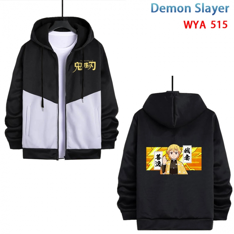 Demon Slayer Kimets Anime cotton zipper patch pocket sweater from S to 3XL WYA-515