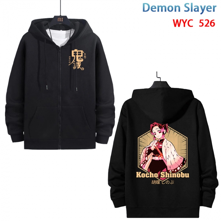 Demon Slayer Kimets Anime cotton zipper patch pocket sweater from S to 3XL WYC-526