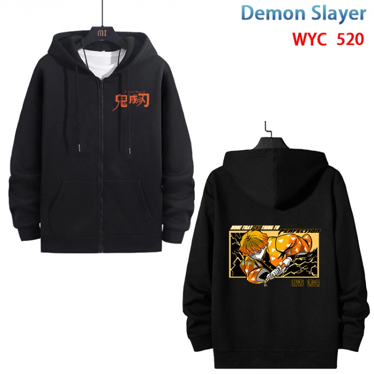 Demon Slayer Kimets Anime cotton zipper patch pocket sweater from S to 3XL WYC-520