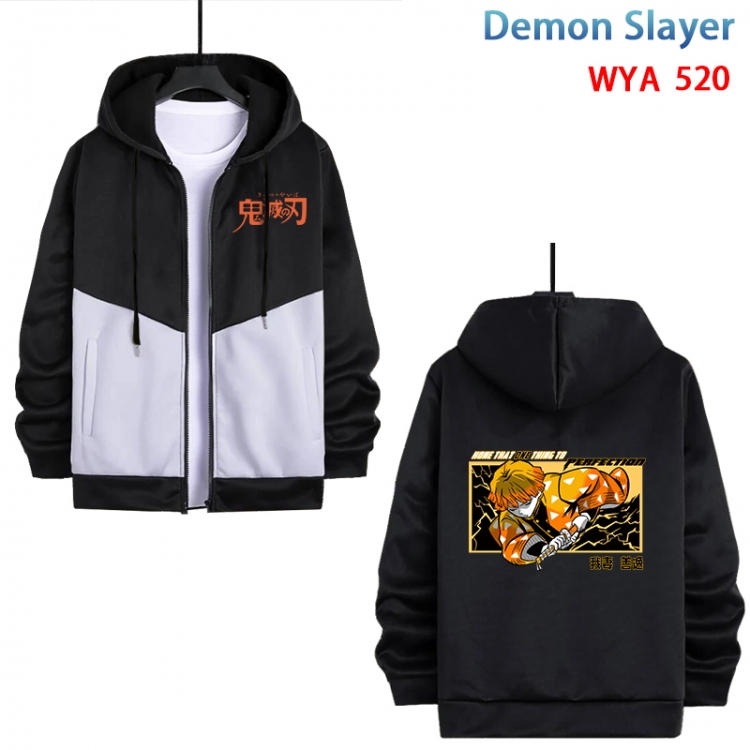 Demon Slayer Kimets Anime cotton zipper patch pocket sweater from S to 3XL WYA-520