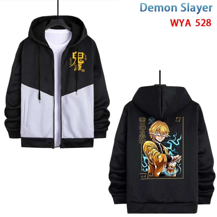 Demon Slayer Kimets Anime cotton zipper patch pocket sweater from S to 3XL WYA-528