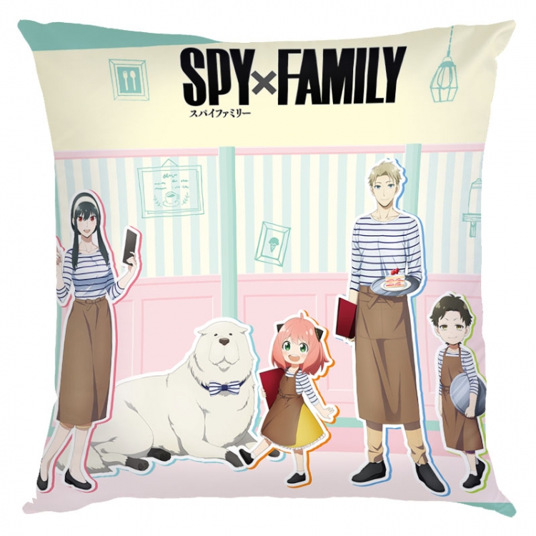 SPY×FAMILY Anime square full-color pillow cushion 45X45CM NO FILLING  J2-154
