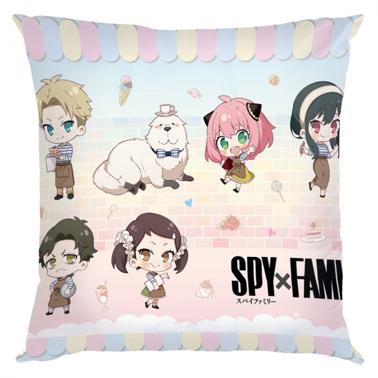 SPY×FAMILY Anime square full-color pillow cushion 45X45CM NO FILLING  J2-153