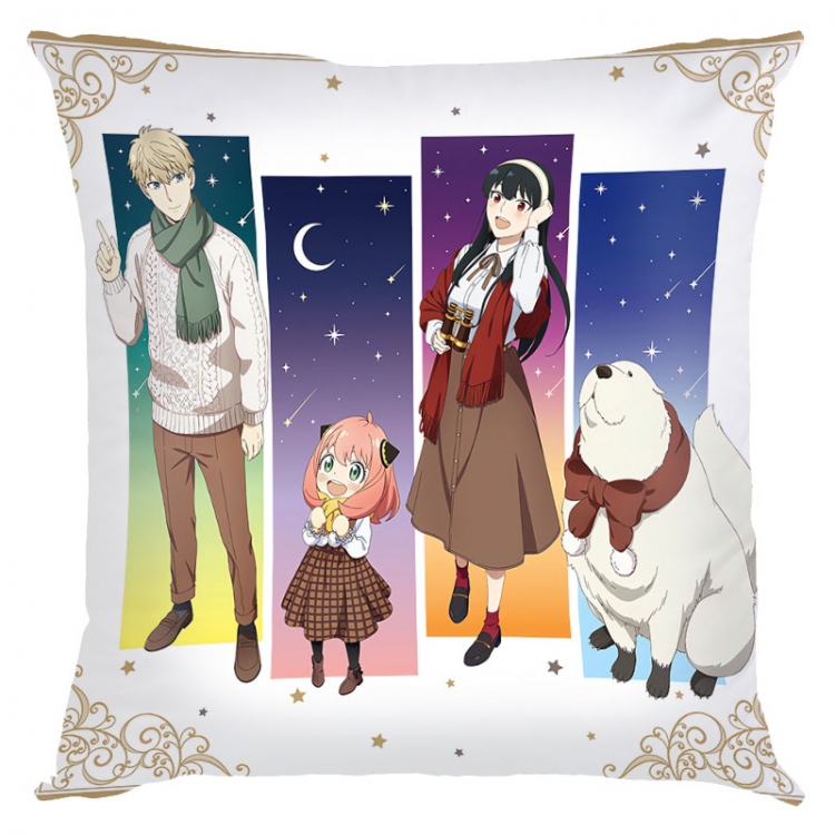 SPY×FAMILY Anime square full-color pillow cushion 45X45CM NO FILLING  J2-160