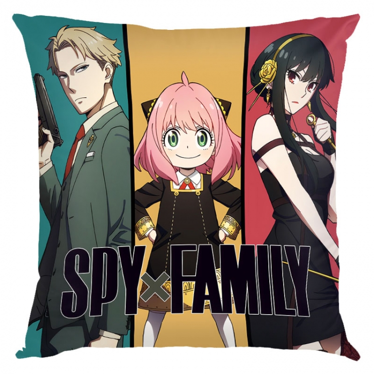 SPY×FAMILY Anime square full-color pillow cushion 45X45CM NO FILLING  J2-144