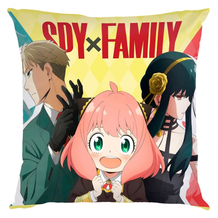 SPY×FAMILY Anime square full-color pillow cushion 45X45CM NO FILLING  J2-162