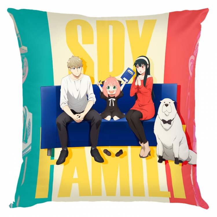 SPY×FAMILY Anime square full-color pillow cushion 45X45CM NO FILLING  J2-164