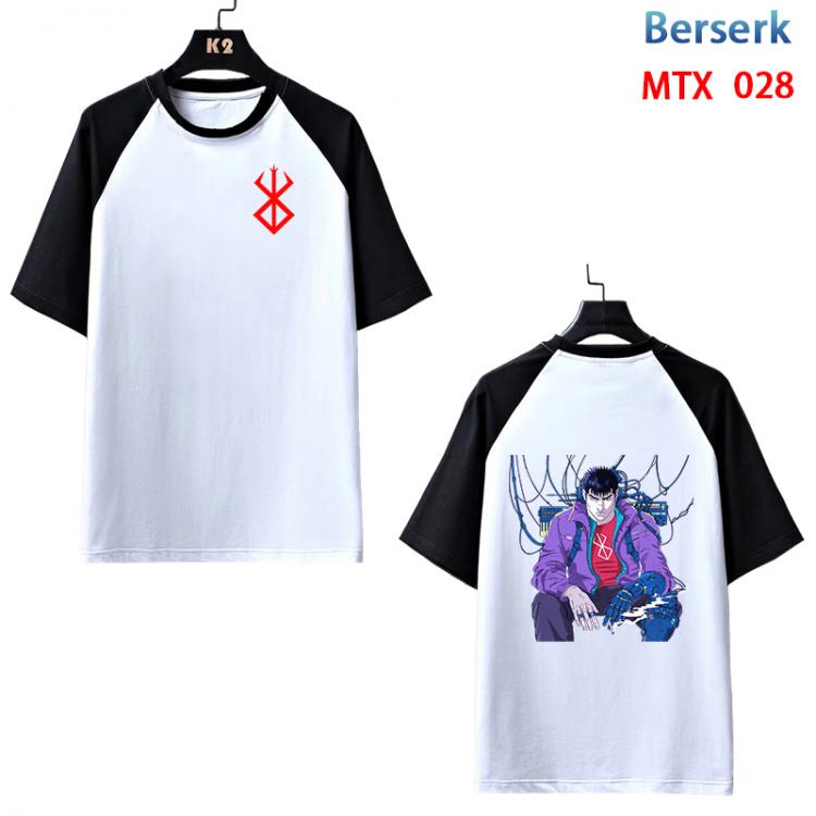 Berserk Anime raglan sleeve cotton T-shirt from XS to 3XL MTX-028