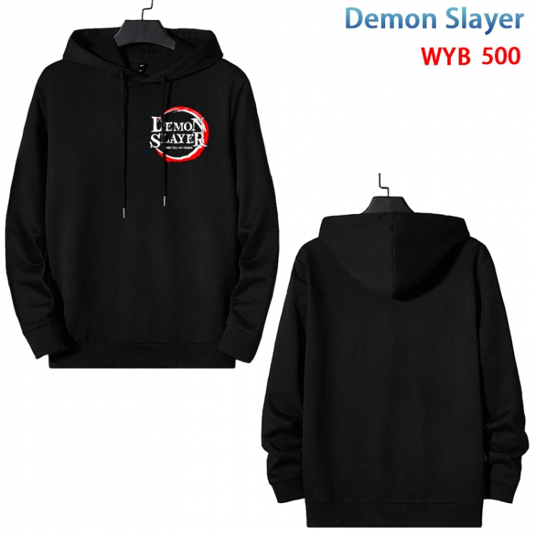 Demon Slayer Kimets Cotton Hooded Patch Pocket Sweatshirt from S to 3XL WYB-500