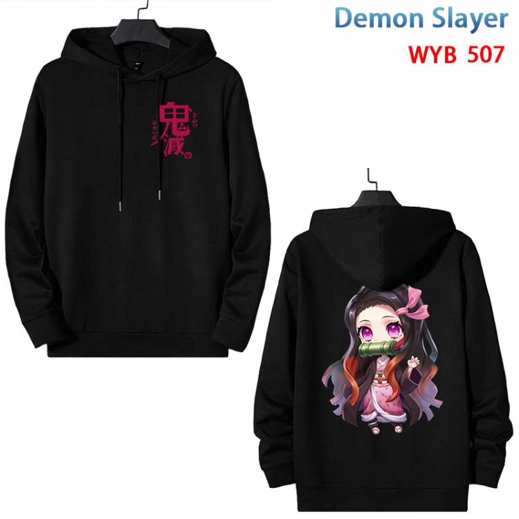 Demon Slayer Kimets Cotton Hooded Patch Pocket Sweatshirt from S to 3XL WYB-507