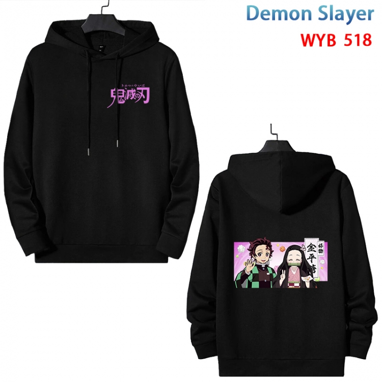 Demon Slayer Kimets Cotton Hooded Patch Pocket Sweatshirt from S to 3XL WYB-518