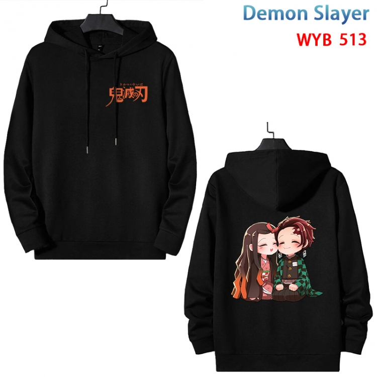 Demon Slayer Kimets Cotton Hooded Patch Pocket Sweatshirt from S to 3XL WYB-513
