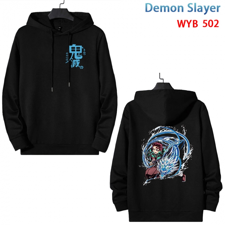 Demon Slayer Kimets Cotton Hooded Patch Pocket Sweatshirt from S to 3XL WYB-502