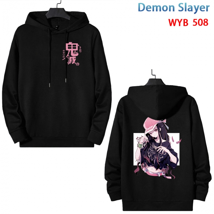Demon Slayer Kimets Cotton Hooded Patch Pocket Sweatshirt from S to 3XL WYB-508