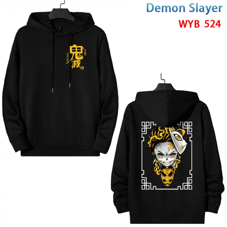Demon Slayer Kimets Cotton Hooded Patch Pocket Sweatshirt from S to 3XL WYB-524