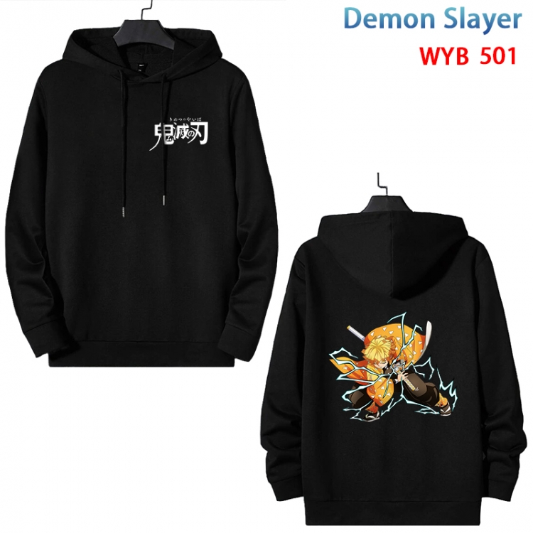 Demon Slayer Kimets Cotton Hooded Patch Pocket Sweatshirt from S to 3XL WYB-501