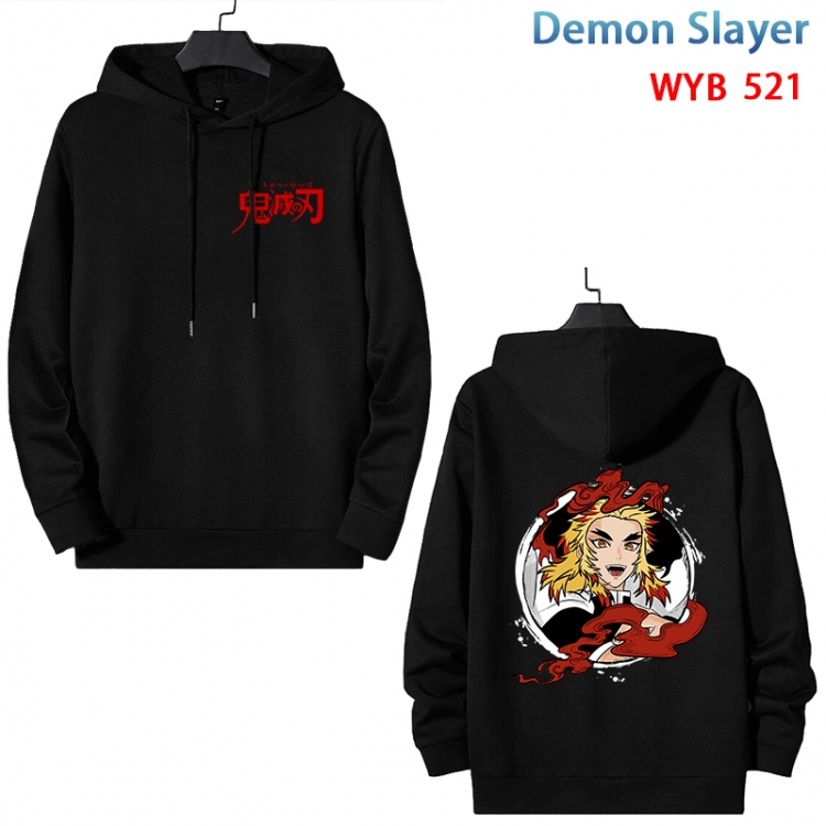 Demon Slayer Kimets Cotton Hooded Patch Pocket Sweatshirt from S to 3XL WYB-521